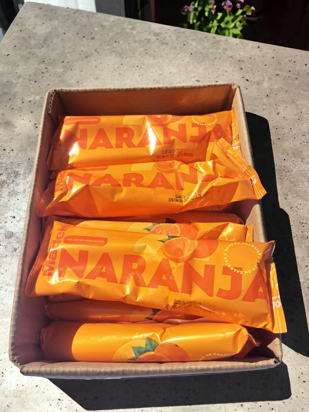 Paleta de Naranja Agua (48 paletas) Sin sellos