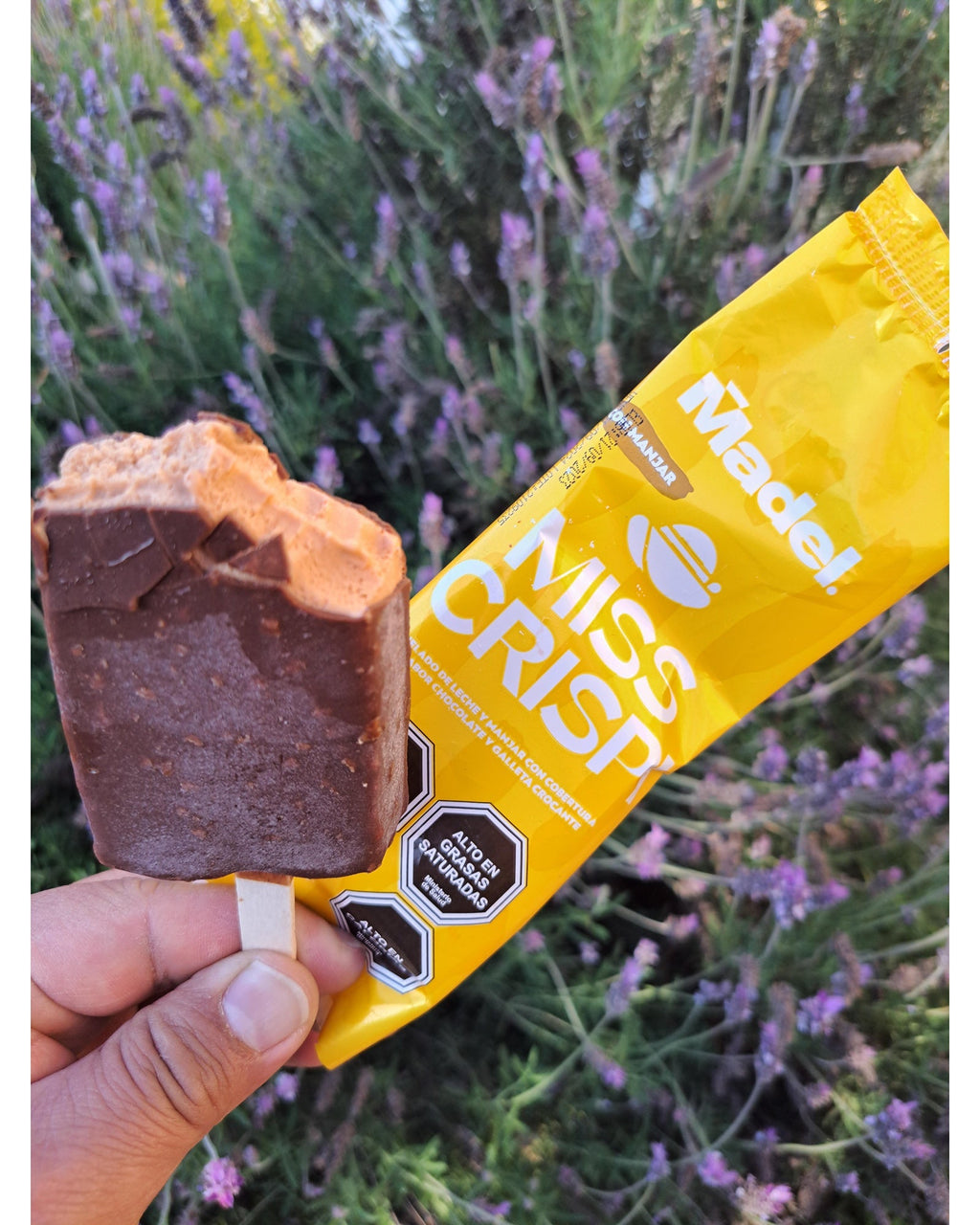 Paleta MR Crispi 85g/ 30 Unidades/  Leche y Manjar con Cobertura de Chocolate y Galleta Crocante