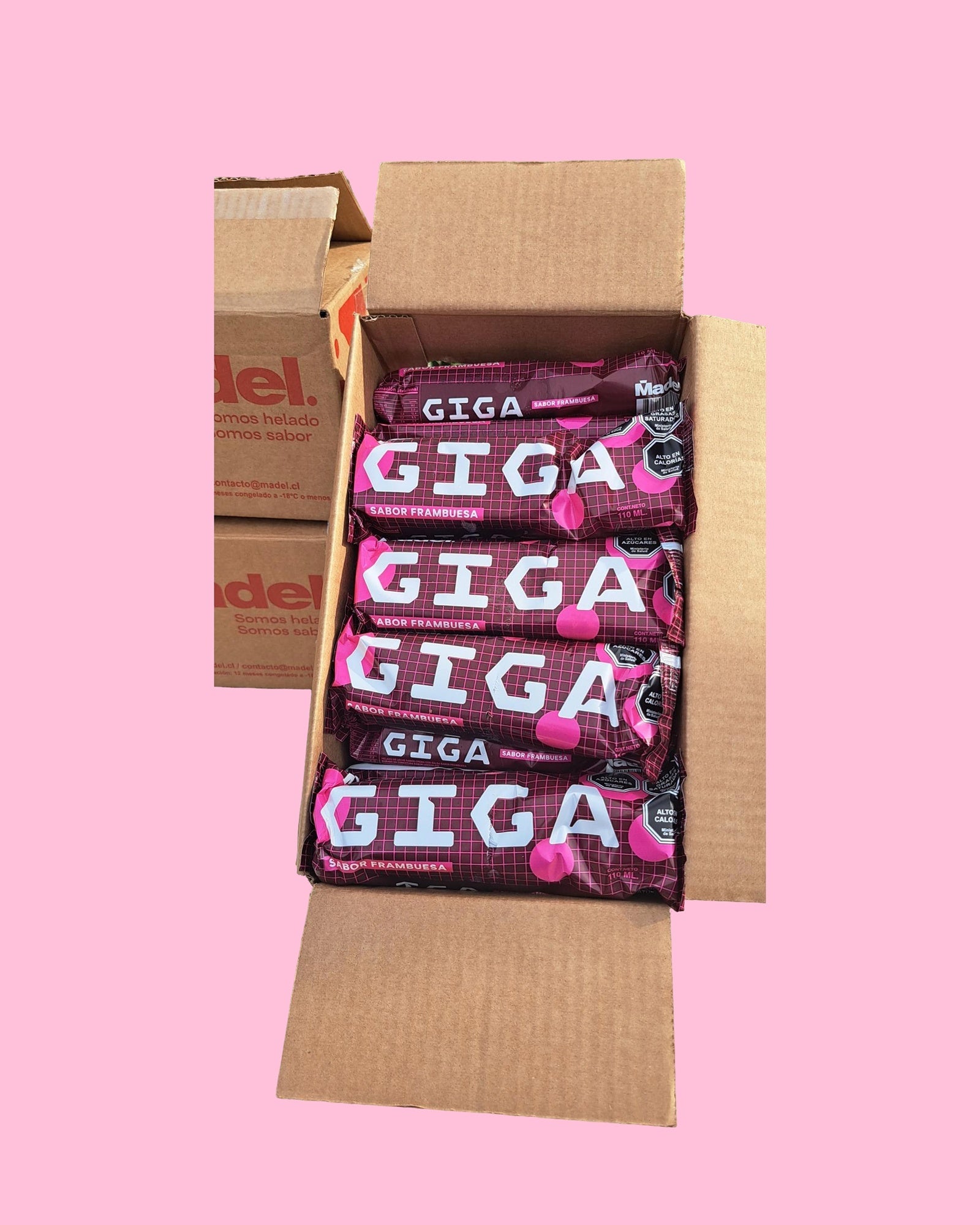 Giga Crema Frambuesa/ 110 ml. / 20 paletas