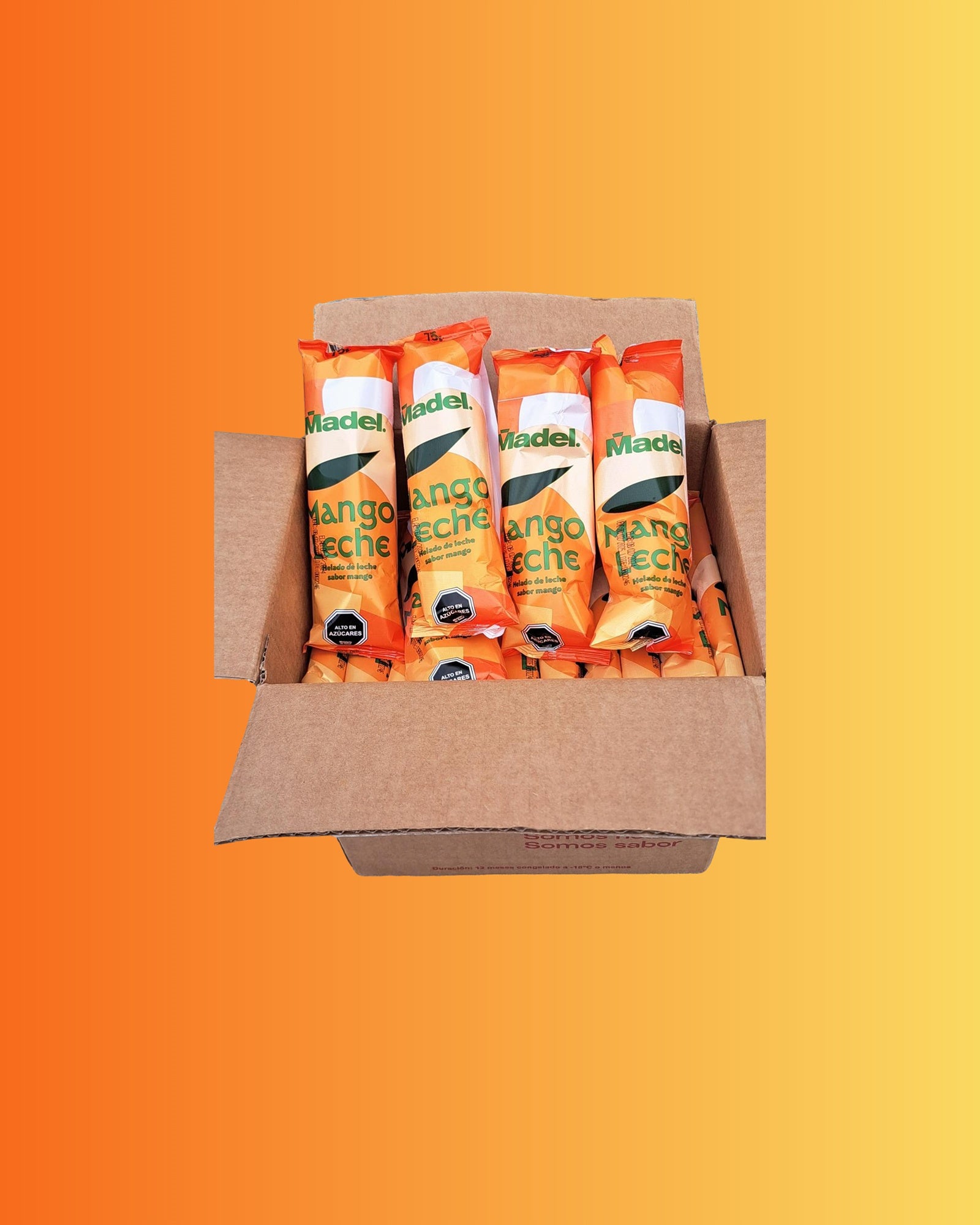 Paletas de Mango Leche/ 48 Paletas/ 75grs.
